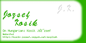 jozsef kosik business card